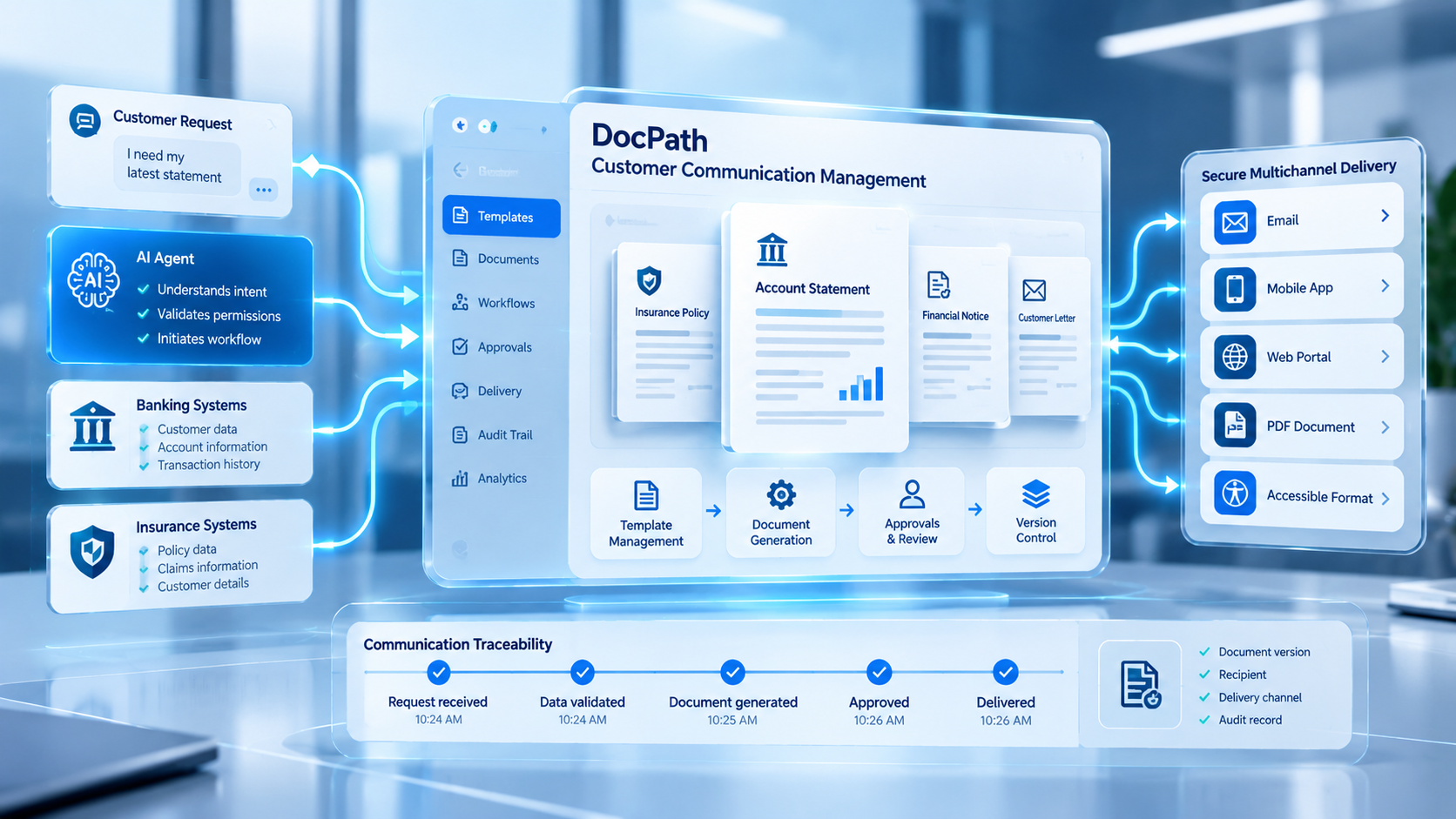DocPath customer communication management workflow for AI agents