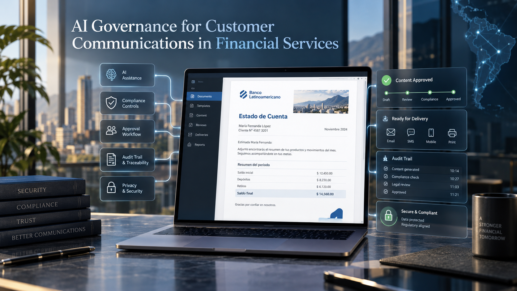 Gobernanza de la IA en los servicios financieros: garantizar el cumplimiento normativo en las comunicaciones con los clientes